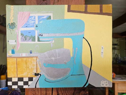 "Kitchen Aid Mornings", Original Acrylics