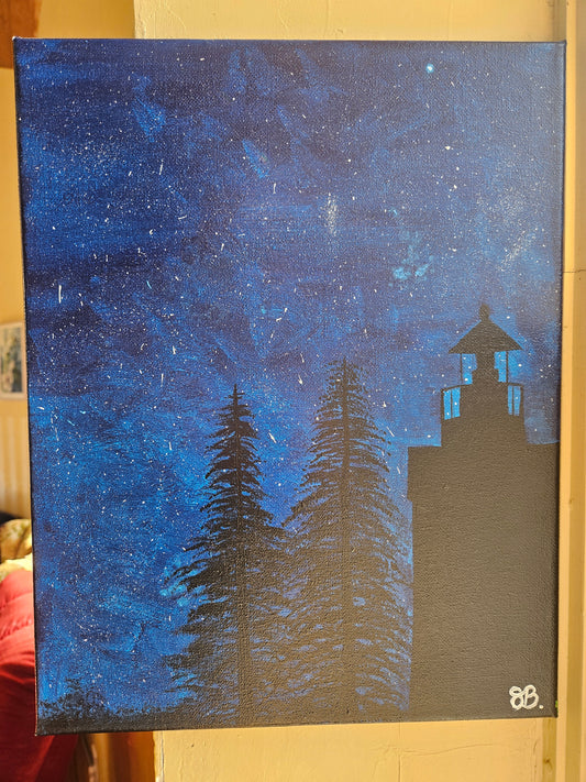 "The Lighthouse" Original Acrylic Painting