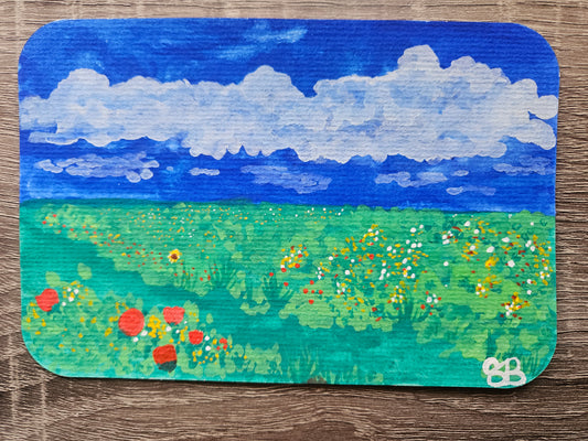 "Field Of Dreams" Postcard Painting